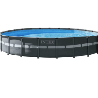 Piscina Estructural Redonda INTEX Ultra XTR 732 x 132 cm, 47.241L, con Bomba de Arena, Escalera, Cobertor y Tapiz