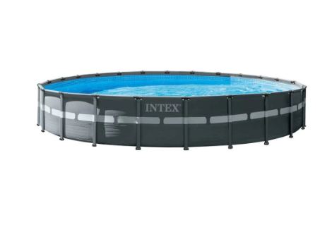 Piscina Estructural Redonda INTEX Ultra XTR 732 x 132 cm, 47.241L, con Bomba de Arena, Escalera, Cobertor y Tapiz