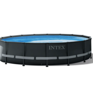 Piscina Ultra XTR Frame INTEX 488 x 122 cm, 19.156L, con Bomba de Arena, Escalera, Cobertor y Tapiz