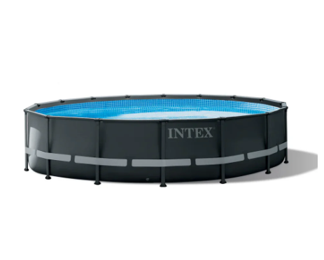 Piscina Ultra XTR Frame INTEX 488 x 122 cm, 19.156L, con Bomba de Arena, Escalera, Cobertor y Tapiz