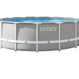 Piscina Estructural Redonda INTEX Prism Frame 457m x 122m, 16.805L, con Bomba, Escalera y Cobertor