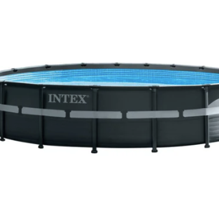 Piscina Estructural Ultra XTR Frame INTEX 549 x 132 cm, 26.423L, con Bomba de Arena, Escalera, Cobertor y Tapiz