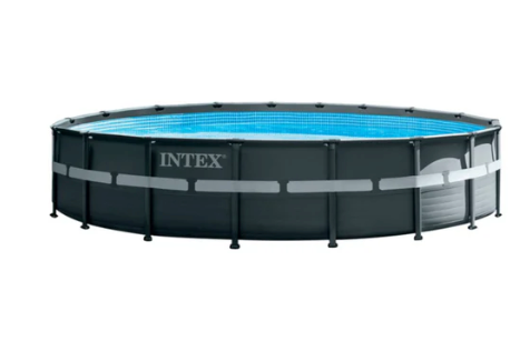 Piscina Estructural Ultra XTR Frame INTEX 549 x 132 cm, 26.423L, con Bomba de Arena, Escalera, Cobertor y Tapiz