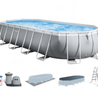 Piscina Estructural Ovalada INTEX Prism Frame 610 x 305 x 122 cm, 18.200L