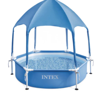Piscina Estructural con Techo y Protección UV INTEX Metal Frame 183 x 38 cm