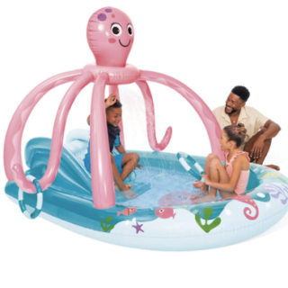 Piscina Centro de Juegos con Aspersor INTEX Friendly Octopus