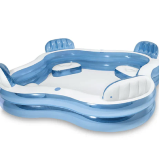 Piscina Familiar INTEX Swim Cente con Asientos 229 x 229 x 66 cm, 990 L