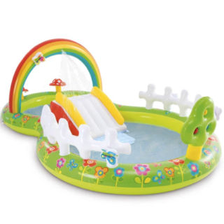 Piscina Centro de Juegos Inflable Jardín INTEX con Pulverizador